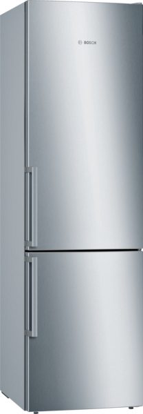 Refrigerator, KGE398IBP Series 6, Energy efficiency class B, Free standing, Combi, Height 201 cm, Fridge net capacity 249 L, Freezer net capacity 94 L, 38 dB, Inox