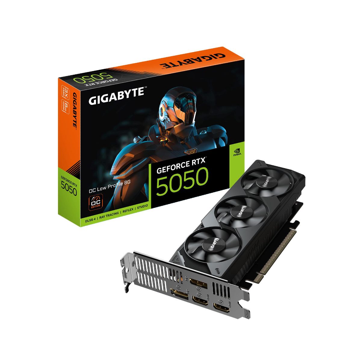 Gigabyte GeForce RTX 5050 OC Low Profile 8G, NVIDIA, 8 GB, GeForce RTX 5050, GDDR6, HDMI ports quantity 2, PCI-E 5.0