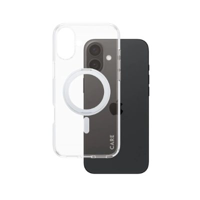 CARE by PanzerGlass Case Feature, Back protection, Apple, iPhone 16 Plus, Recycled plastic, Silver, Kickstand & MagSafe