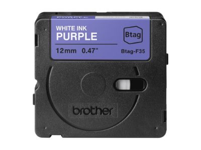 Brother BTAG-F35, White on Purple, Btag