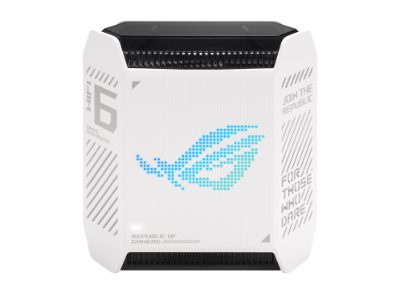 Wifi 6 802.11ax Tri-band Gigabit Gaming Mesh Router, GT6 ROG Rapture (1-Pack), 802.11ax, 574+4804+4804 Mbit/s, 10/100/1000 Mbit/s, Ethernet LAN (RJ-45) ports 3, Mesh Support Yes, MU-MiMO Yes, No mobile broadband, Antenna type Internal