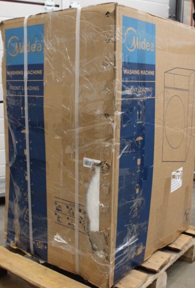 Midea MF110W70B/W-HR Washing Machine, SALE OUT. Washing Machine, MF110W70B/W-HR, Energy efficiency class A, Front loading, Washing capacity 7 kg, 1200 RPM, Depth 40 cm, Width 60 cm, Display, LED, Steam function, White, DAMAGED PACKAGING, DENTED BODY