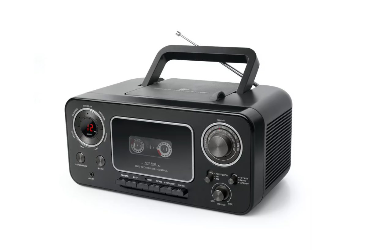 Stereo Radio CD Cassette Recorder, M-182RDC, Black, AUX in, Cassette deck, CD player, FM radio