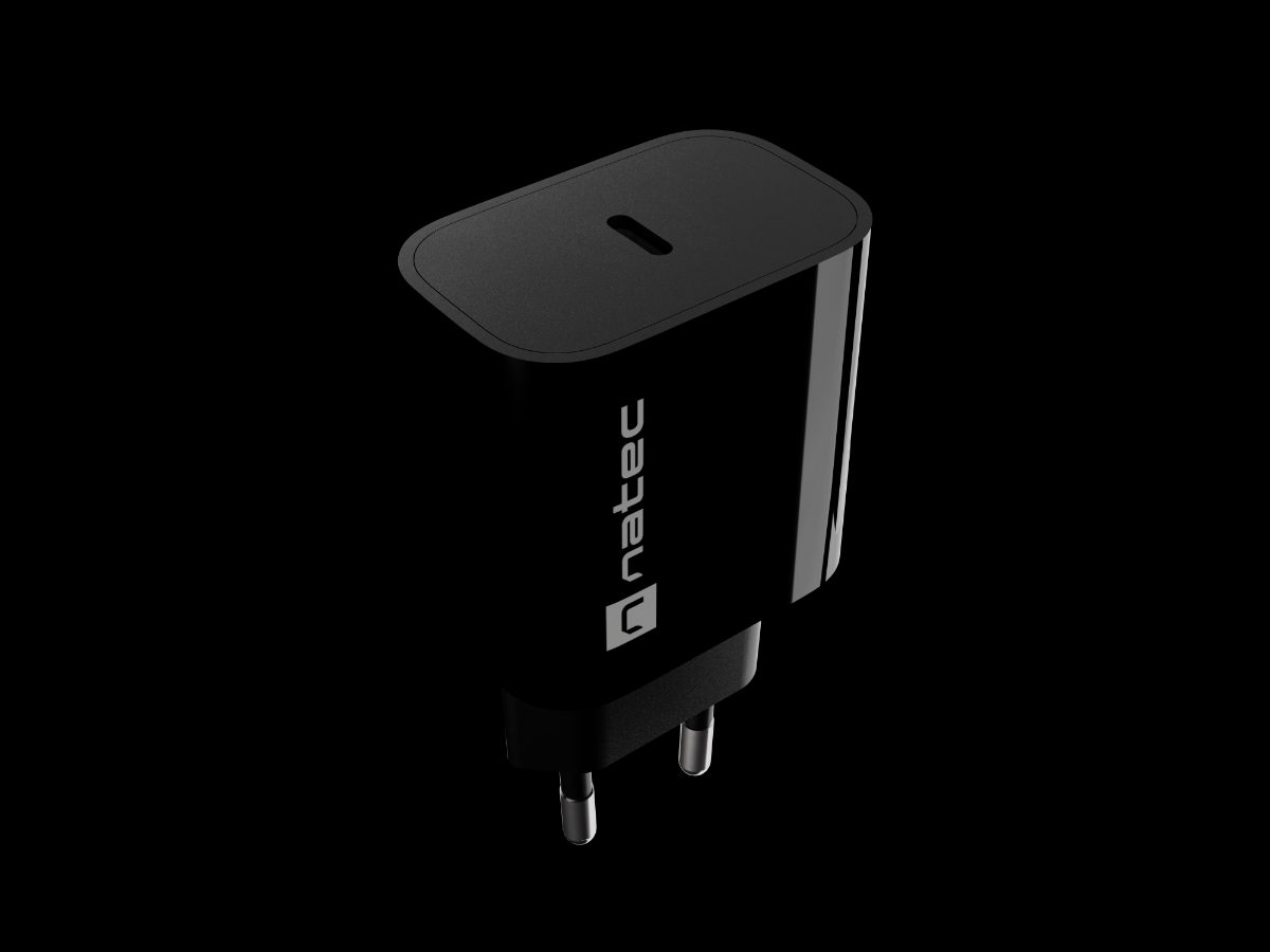 Natec Ribera USB Charger 1X USB-C 20W, Black