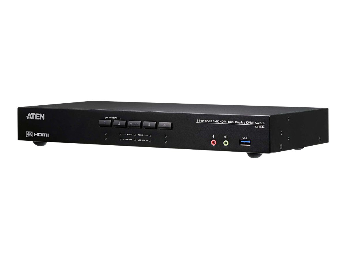 4-Port USB 3.0 4K HDMI Dual Display KVMP Switch, CS1844