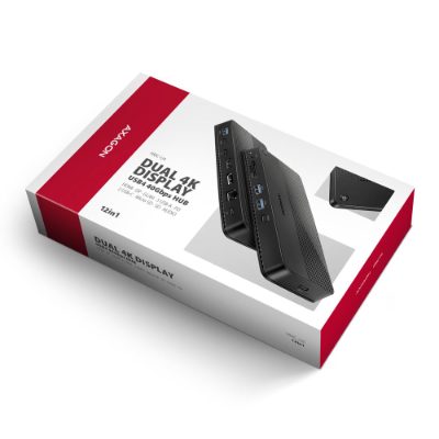 AXAGON USB4 40Gbps DUAL 4K DISPLAY 12in1 Dock, HMC-U4