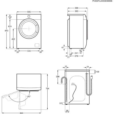 Electrolux PerfectCare 600 veļas mašīna, 4kg