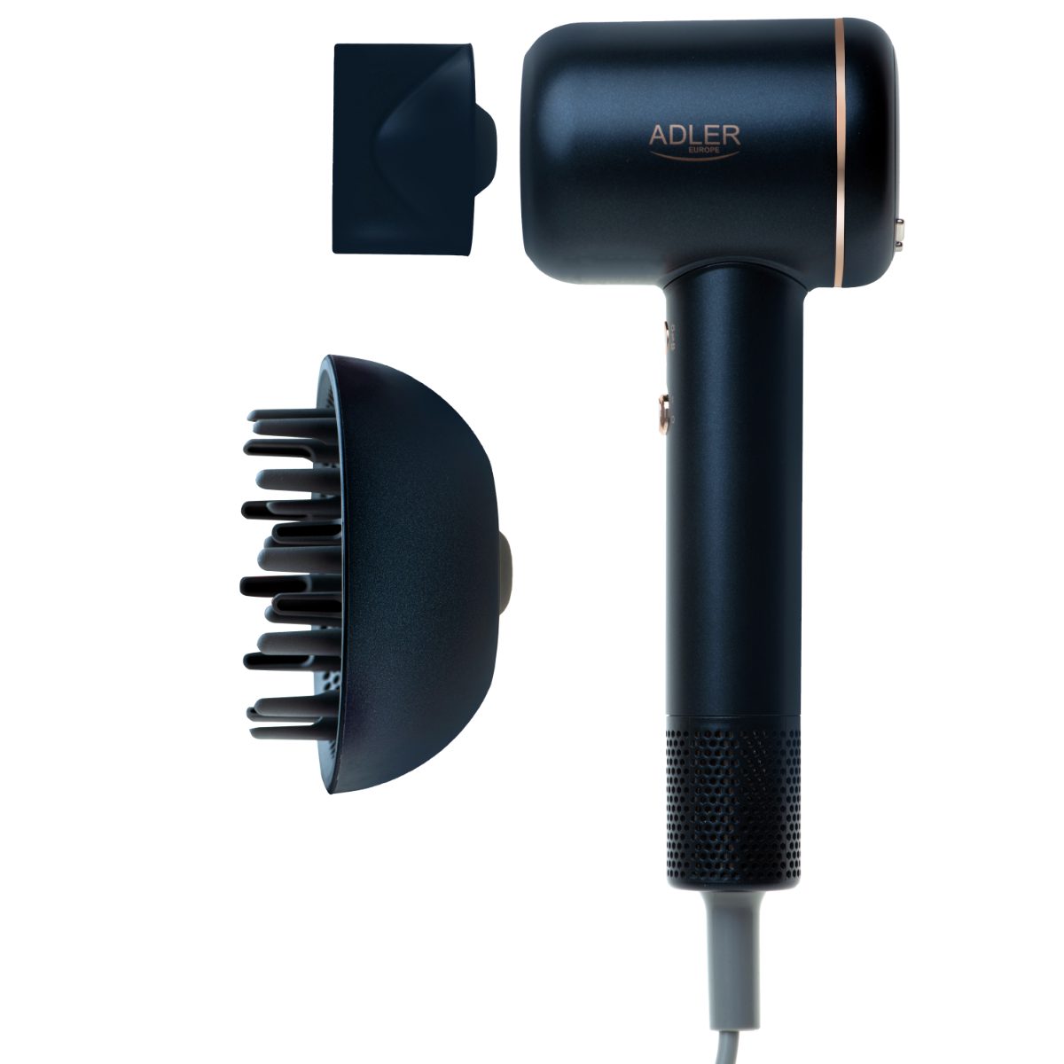 Adler Hair Dryer, AD 2270 SUPERSPEED, 1600 W, Number of temperature settings 3, Ionic function, Diffuser nozzle, Blue