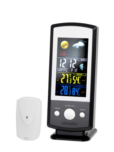 MS 1177, Black, Colorful Digital Display, Weather station