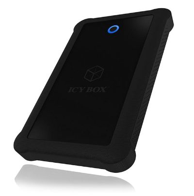 ICY BOX, IB-233U3-B External enclosure for 2.5" SATA HDD/SSD with USB 3.0 interface and silicone protection sleeve, SATA I, II, III, USB 3.0, 2.5"
