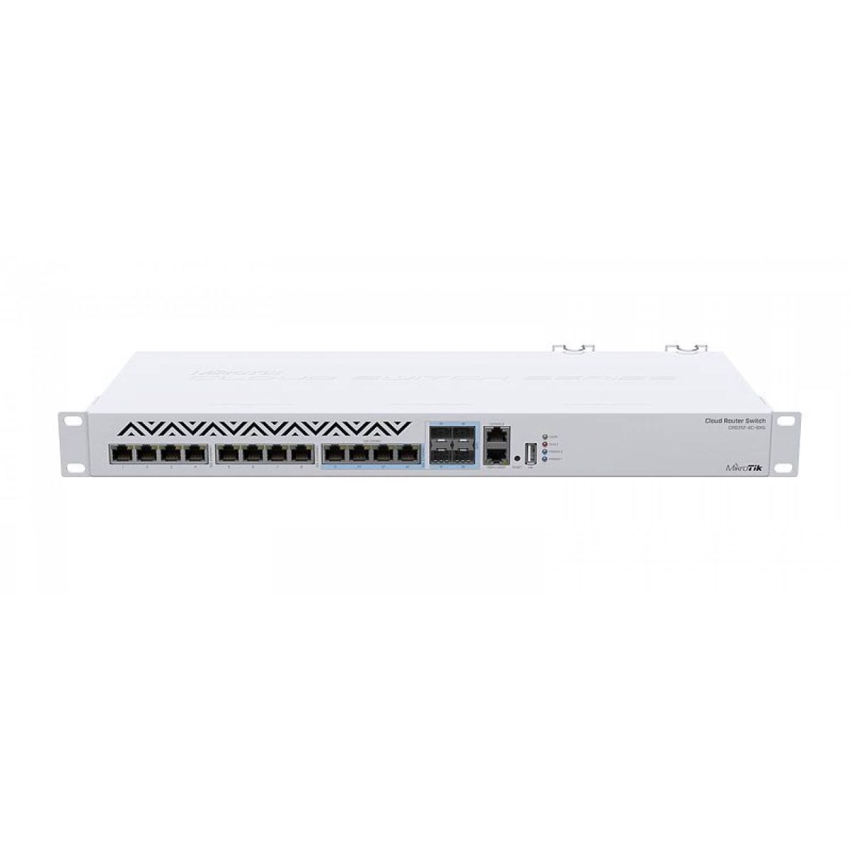 MikroTik Cloud Router Switch 312-4C+8XG-RM with RouterOS L5, 1U rackmount Enclosure, MikroTik