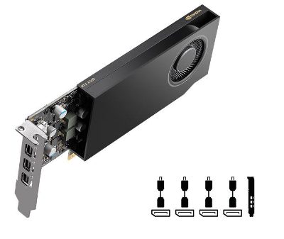 Graphics Card, PNY, NVIDIA, RTX A400, 4 GB, GDDR6, 64 bit, PCI Express x8 4.0, Active, VCNRTXA400-SB