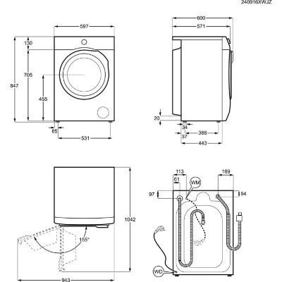 Electrolux SteamCare 700 veļas mašīna ar žāvētāju, 9kg