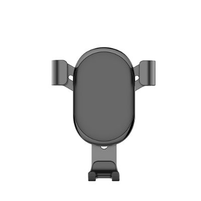 Metallic Gravity Holder For Smartphone, Adjustable, Clamp, Black, Fixation of the smartphone in one motion. Compact design, does not take up much space and does not obstruct the view. Soft coating, eliminates the appearance of scratches and scuffs on the smartphone body. Charging hole - allows you to connect the cable and charge the phone without hindrance. Rubberized side seals do not damage the device and prevent backlash and movement., 360 °, 6.5 "