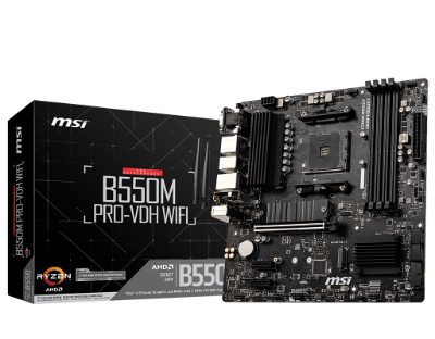 B550M PRO-VDH WIFI, Processor family AMD, Processor socket AM4, DDR4, Memory slots 4, Chipset AMD B, Micro ATX