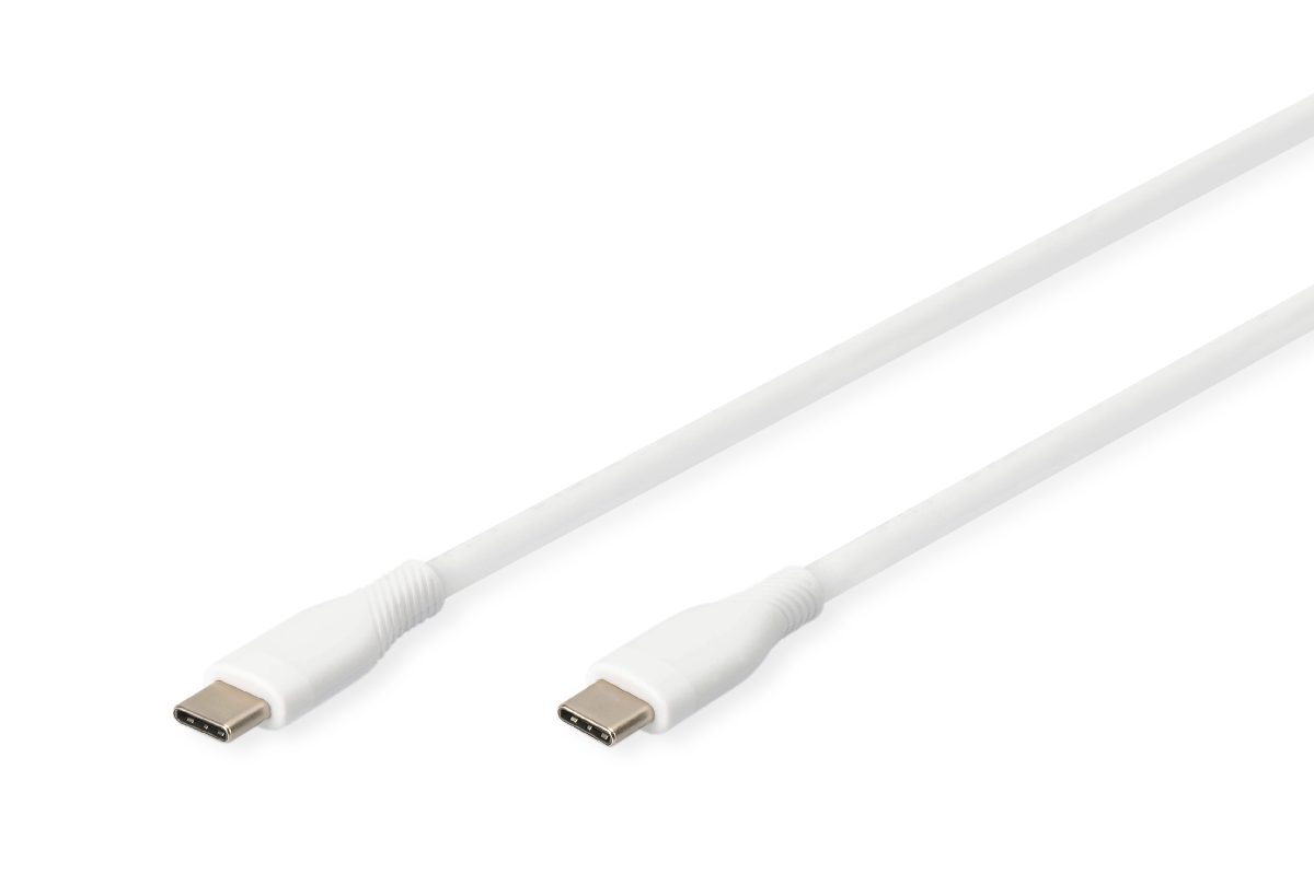 Silicone Connection Cable, AK-300341-010-W, USB-C to USB-C