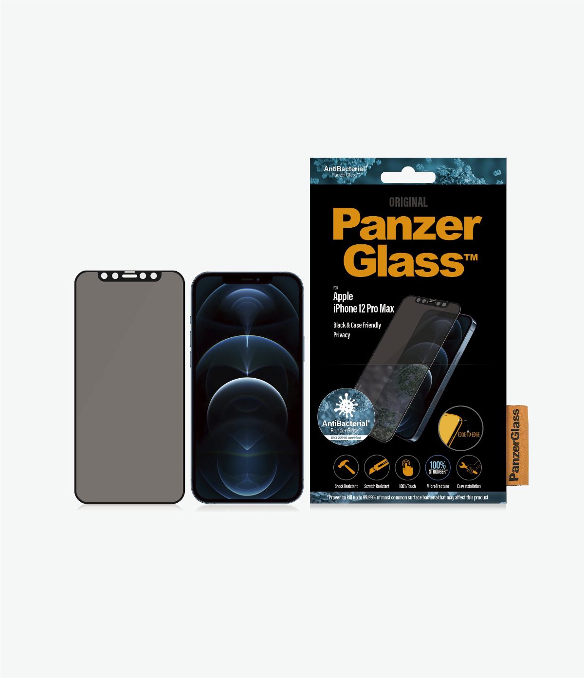 Apple, iPhone 12 Pro Max, Glass, Black, Privacy glass