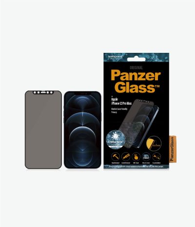 Apple, iPhone 12 Pro Max, Glass, Black, Privacy glass