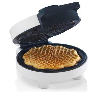 Trebs vafeļu panna sirds formā, 1000W, balta