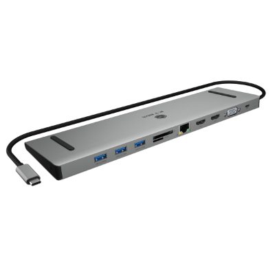 Raidsonic Docking Station, IB-DK2106a-CPD, Ethernet LAN (RJ-45) ports 1, VGA (D-Sub) ports quantity 1, HDMI ports quantity 2