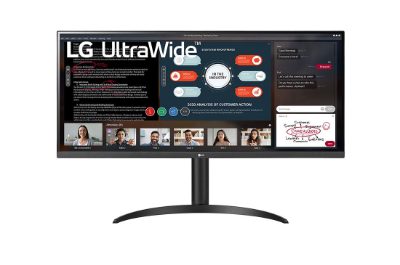 LCD Monitor, LG, 34WP550-B, 34", 21 : 9, Panel IPS, 2560x1080, 21:9, 60Hz, Matte, 5 ms, Height adjustable, Tilt, Colour Black