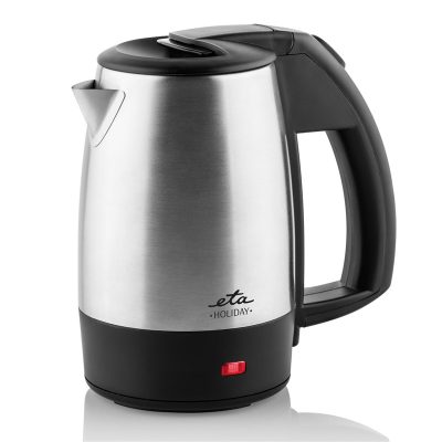 Kettle, ETA618890010 Holiday, Electric, 1000 W, 0.5 L, Stainless steel, Black/Stainless steel