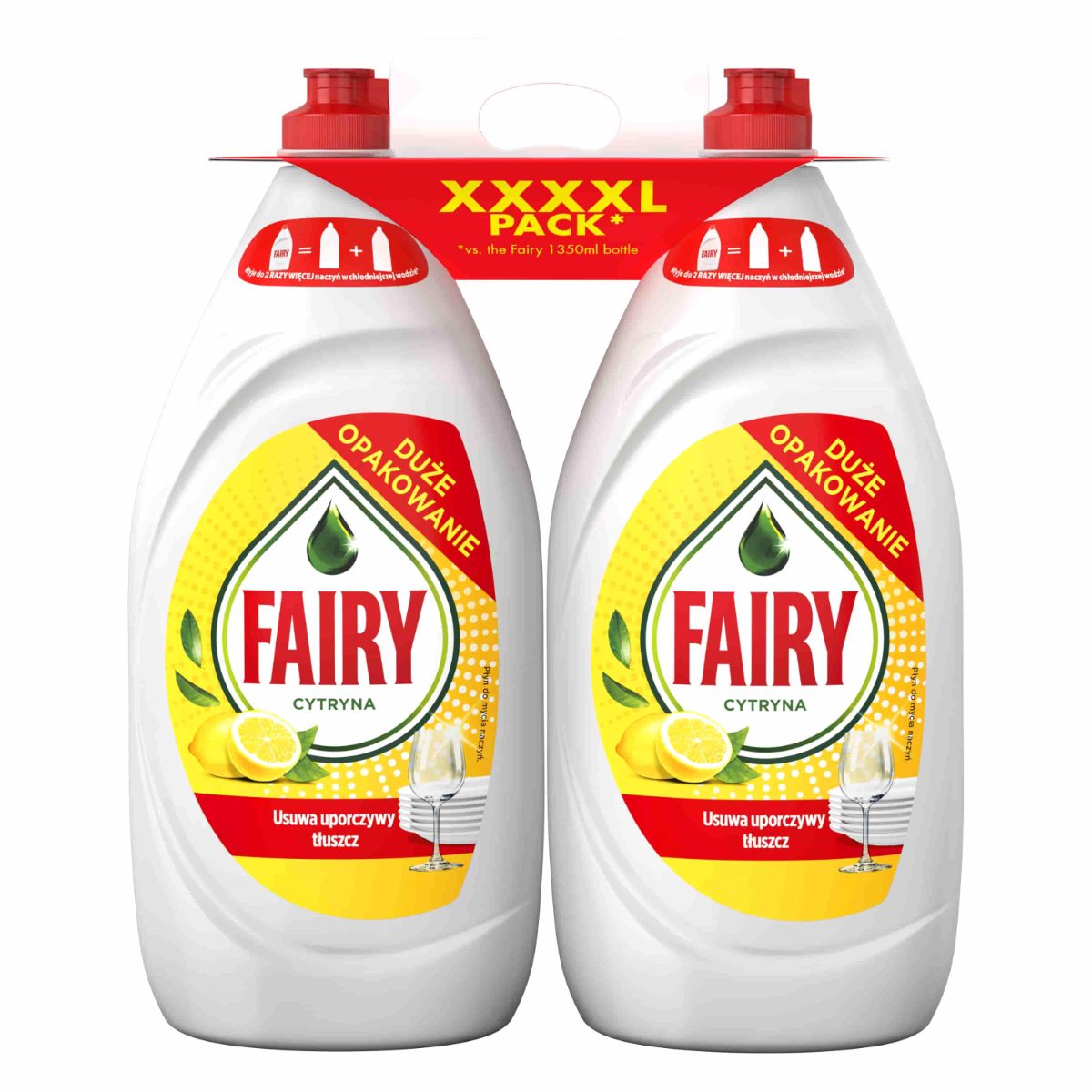 FAIRY Lemon trauku mazgāšanas līdzeklis, komplekts, 2x1350ml