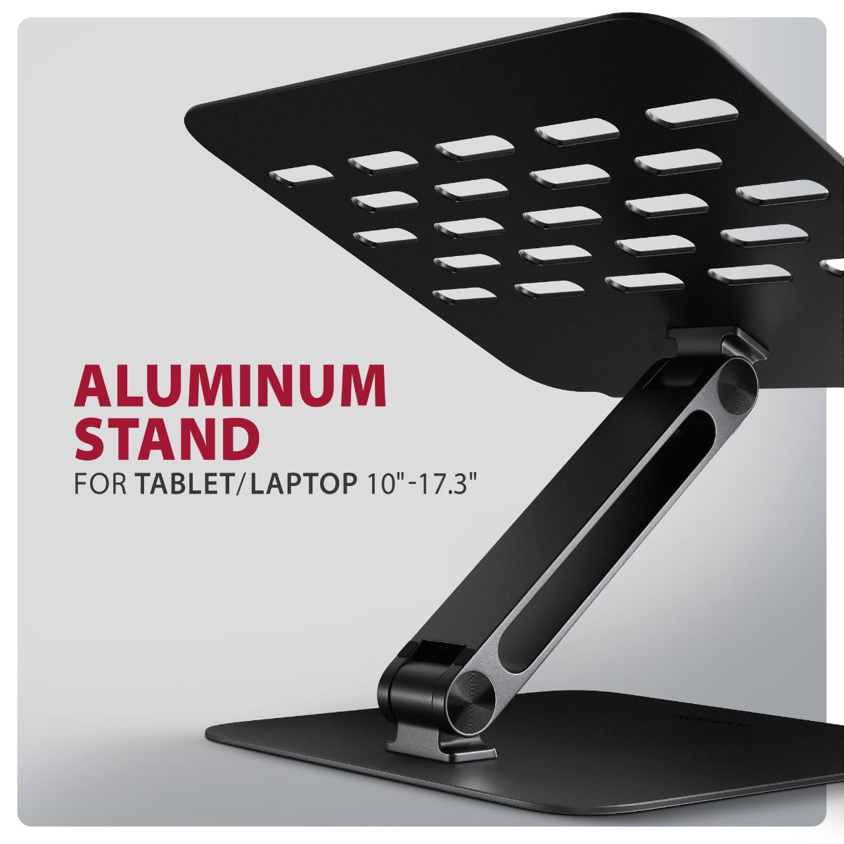AXAGON STND-LQB stand for notebooks and tablets, Adjustable Height, Angle, 10-17.3 ", Maximum weight (capacity) 5 kg, Black