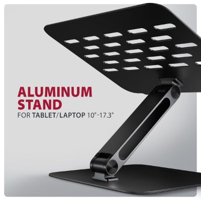AXAGON STND-LQB stand for notebooks and tablets, Adjustable Height, Angle, 10-17.3 ", Maximum weight (capacity) 5 kg, Black