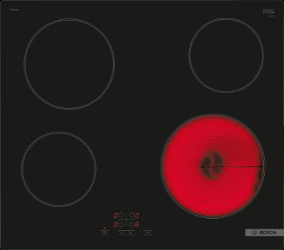 Bosch Hob, PKE61RBA2E, Electric, Number of burners/cooking zones 4, Touch, Timer, Black