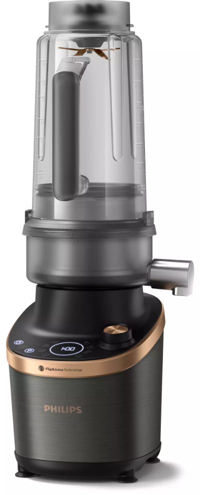 PHILIPS Flip&Juice blenderis, 1500W, melna un metāliska