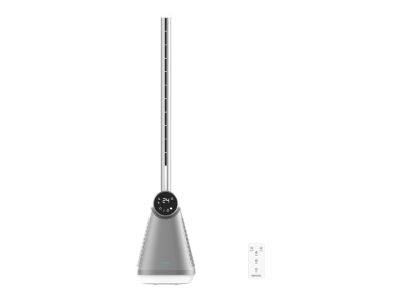 Cecotec EnergySilence 9890 Skyline Bladeless, Tower Fan, Stand Fan, 50 W, Diameter 23 cm, Number of speeds 3, Oscillation, Timer, Remote control, Grey/White