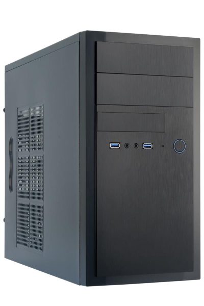 Case, CHIEFTEC, MiniTower, MicroATX, Colour Black, HT-01B-OP