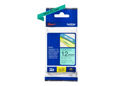 TZe-731 Laminated Tape, Black on Green, TZe, 8 m, 1.2 cm