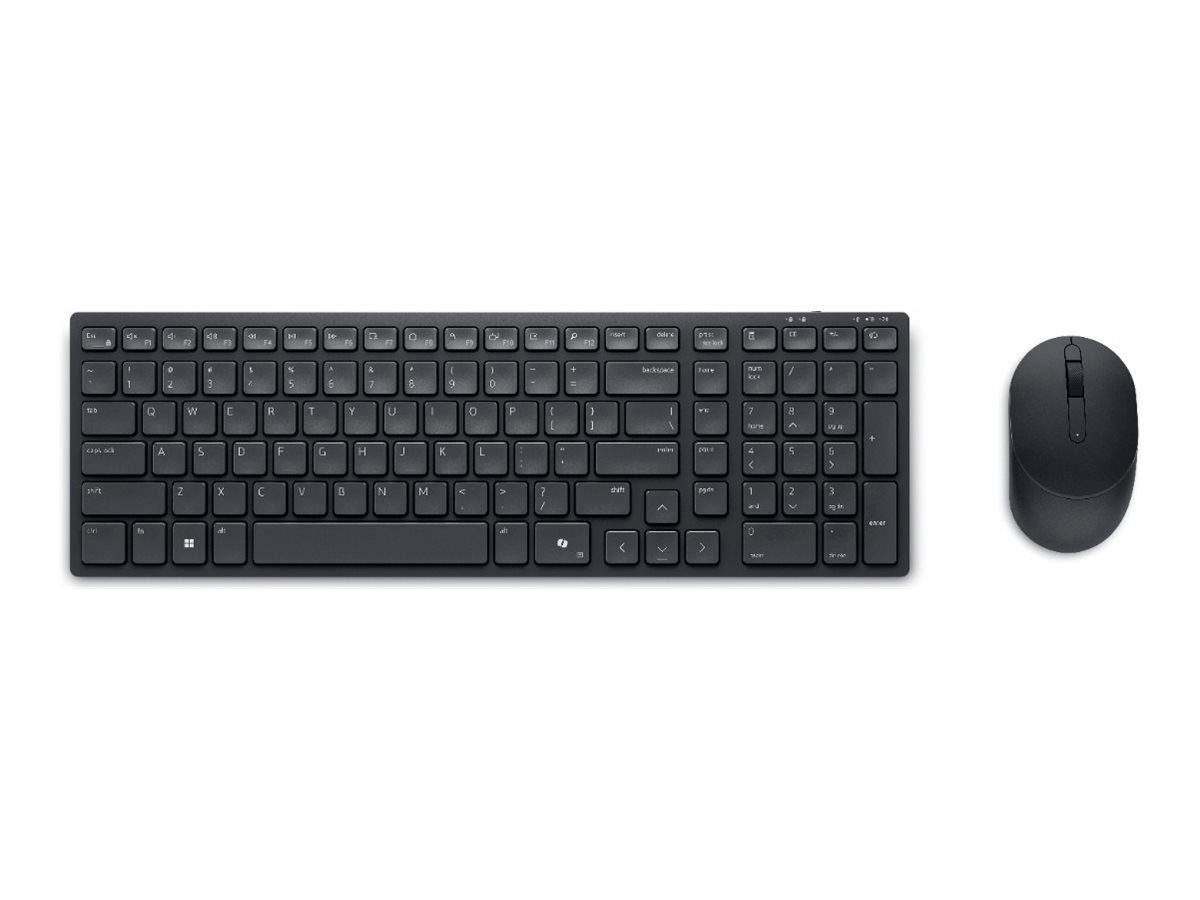 Silent Keyboard and Mouse, KM555, Keyboard and Mouse Set, Wireless, Wireless connection, US International (QWERTY), Black
