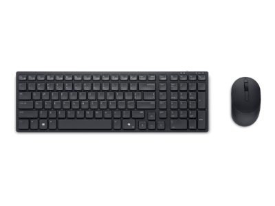 Silent Keyboard and Mouse, KM555, Keyboard and Mouse Set, Wireless, Wireless connection, US International (QWERTY), Black