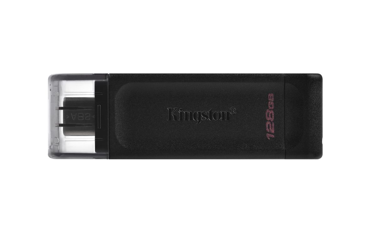 USB Flash Drive, DataTraveler 70, 128 GB, USB Type-C, Black