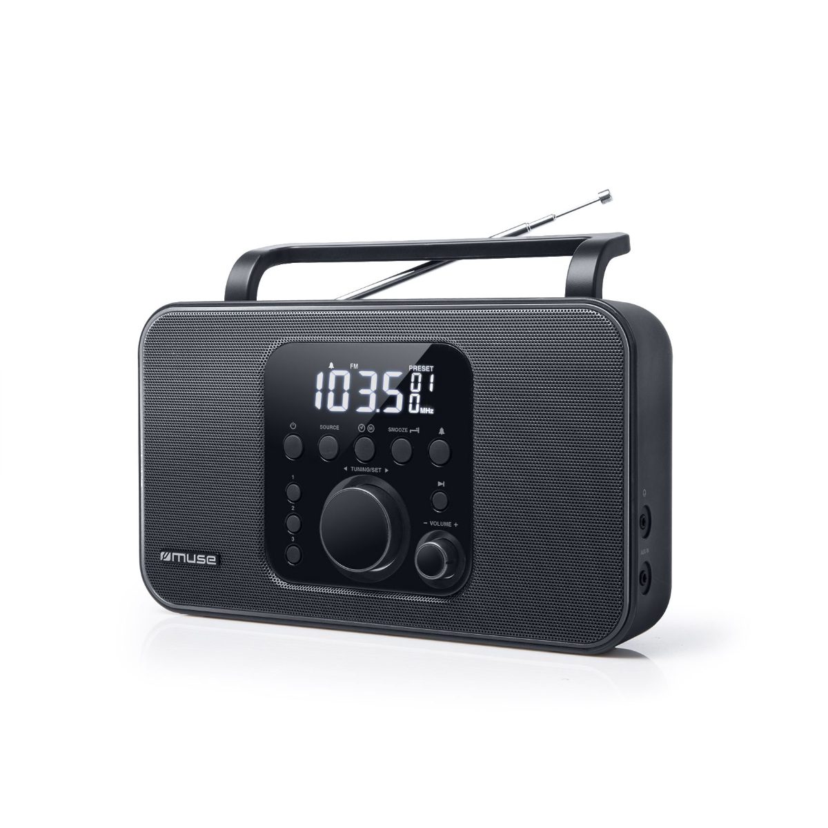 Radio, M-091R, Alarm function, AUX in, Black