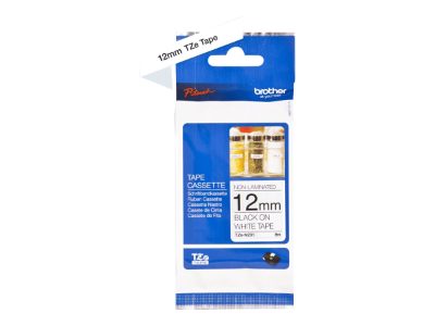 Brother TZe-N231 Labelling Tape Cassette – Black on White, 12mm wide, 8m long, Brother, 8 m, 1.2 x 800 cm