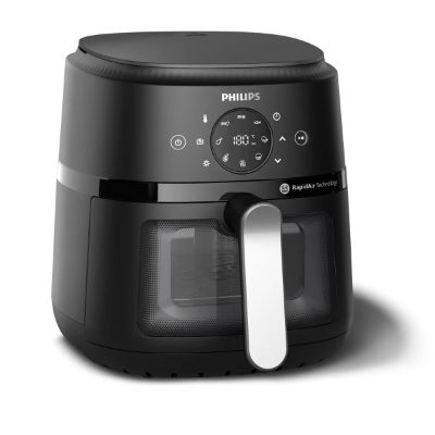 Philips Airfryer, NA221/00 2000 series, Power 1500 W, Capacity 4.2 L, Rapid Air technology, Black/Silver