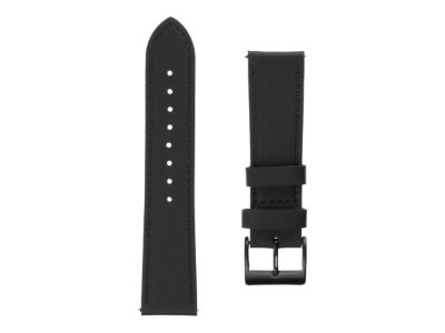 Leather Strap with Quick Release 22mm for Smartwatch, Black