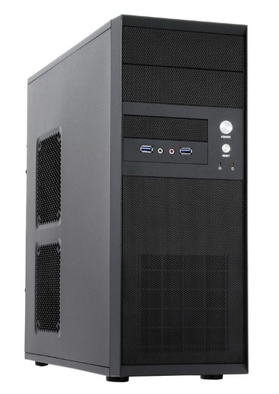 Case, CHIEFTEC, CQ-01B-U3-OP, MidiTower, ATX, MicroATX, Colour Black