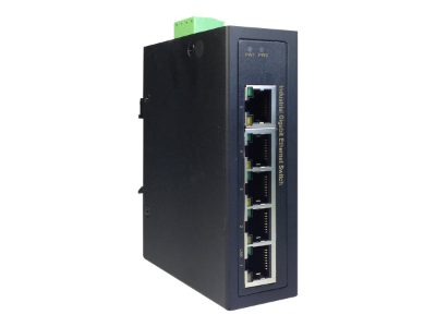 Industrial 5 Port Gigabit Switch, DN-651107, Unmanaged, DIN rail mountable