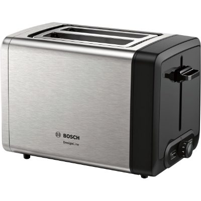 DesignLine Toaster, TAT4P420, Power 970 W, Number of slots 2, Housing material Stainless Steel, Stainless steel/Black