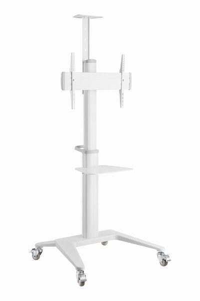 Gembird Aluminum TV floor stand with caster wheels, 37" - 70", white, Gembird