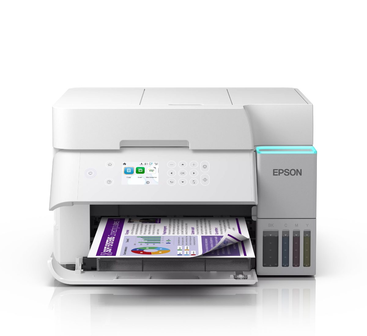 Multifunctional printer, EcoTank L6376, Inkjet, Colour, A4, Wi-Fi, White