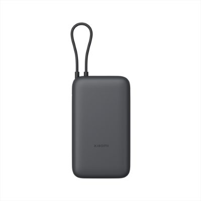 Xiaomi Power Bank 20000mAh (Integrated Cable), 20000 mAh, Dark Gray