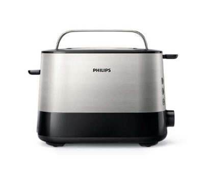 PHILIPS Viva Collection tosteris (matēts metāls ar melnu)
