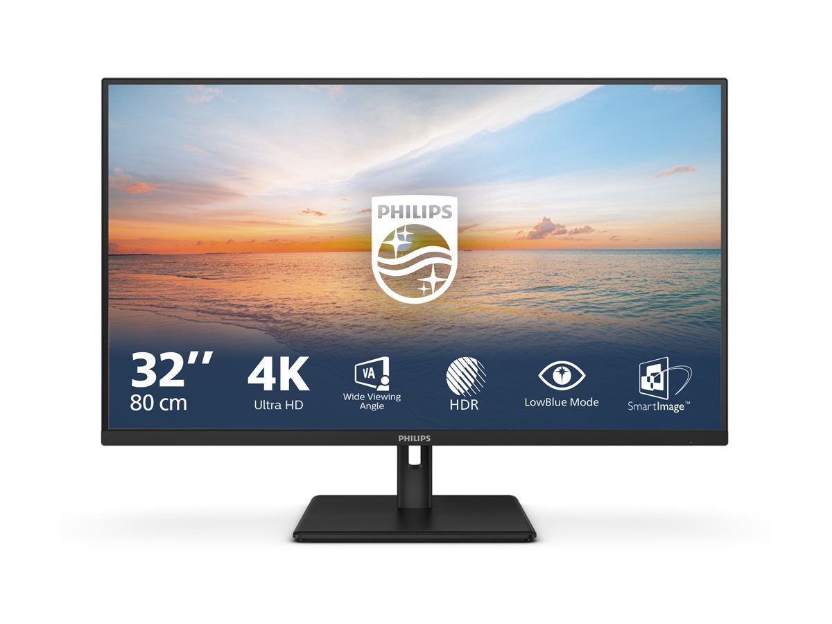 32E1N1800LA/00, 31.5 ", VA, 16:9, 60 Hz, 4 ms, 3840 x 2160 pixels, 300 cd/m², HDMI ports quantity 2