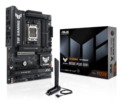 Asus TUF GAMING B650E-PLUS WIFI, Processor family AMD, Processor socket AM5, DDR5, Supported hard disk drive interfaces SATA, M.2, Number of SATA connectors 4